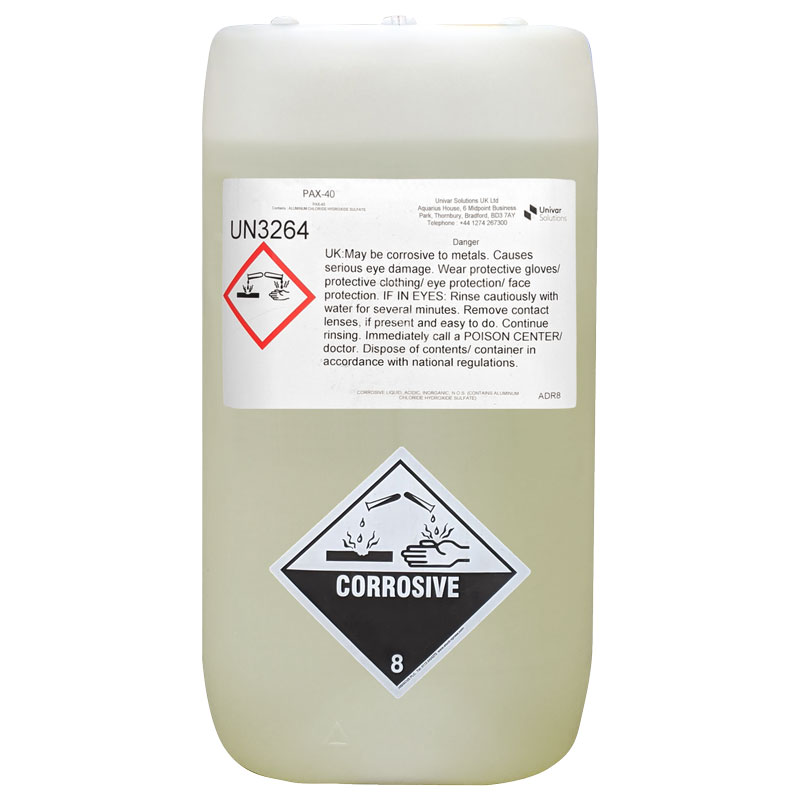 Poly-Aluminium Chloride (PAC) Liquid Flocculant 25L