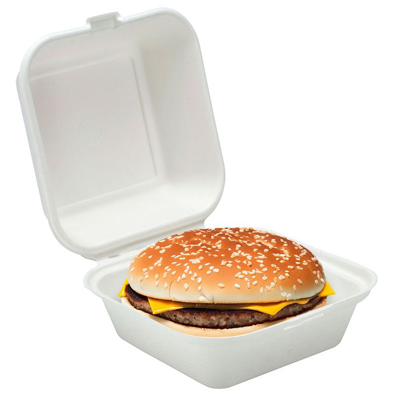 6" Bagasse Burger Box (Case/500)