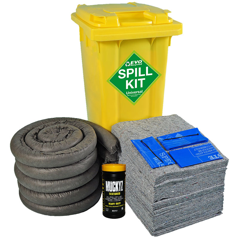 Evo Recycled® 120 Litre Spill Kit in Wheelie-bin