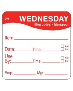 2x2" DISSOLVE-A-WAY -WEDNESDAY 250 PER ROLL - 1100533