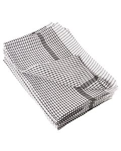 Wonderdry Tea Towels Black/White Check (Pack/10)