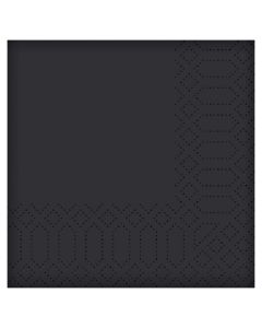 24CM 3PLY BLACK COCKTAIL NAPKINS - 2000/CASE