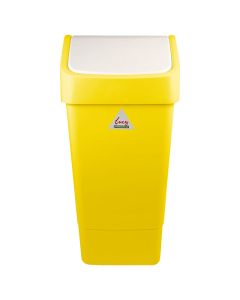 SWING TOP BIN YELLOW - 50L SYR