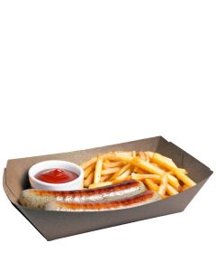 EcoCraft 5lb Brown Food Tray (Case/500)