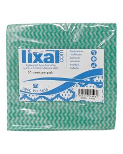 LIXAL COTTONETTE WIPE GREEN PACK X 50