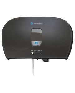 NORTH SHORE BLACK SIDE BY SIDE TOILET ROLL DISPENSER