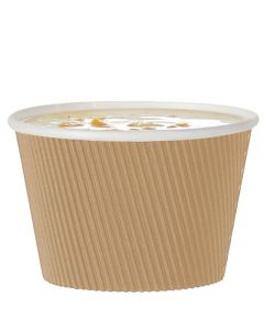 16oz Kraft Ripple Container (Case/500)