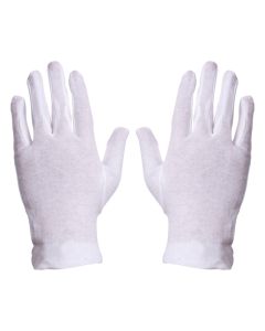 WHITE COTTON GLOVE 10 PAIRS