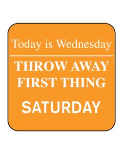 REMOVABLE DAY OF WEEK LABEL SATURDAY 25MM ROLL/1000