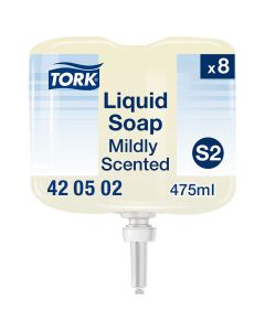 Tork S2 Mildly Scented Mini Liquid Soap Fresh Scent 475ml 420502 (Case/8)
