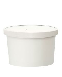 8oz Heavy Duty Paper Soup/Pasta Pot with Lid (Case/250)