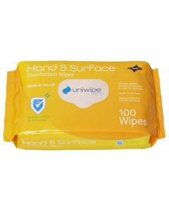 Uniwipe Hand & Surface Wipes (Pack/100)