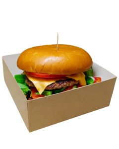 4" Kraft Burger Tray (Case/500)