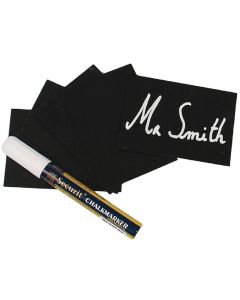 A8 Mini Chalkboard Tags with Spikes, Holders & Markers (Pack/20)