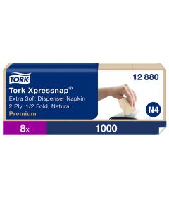 TORK EXPRESS NAPKIN 2PLY 21.6x16.7 NATURAL PTD  8000/CS