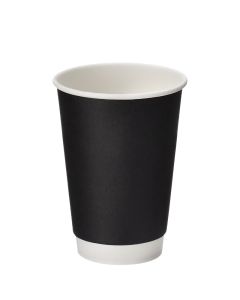 12oz Double Wall Smooth Hot Cup Black (Case/500)