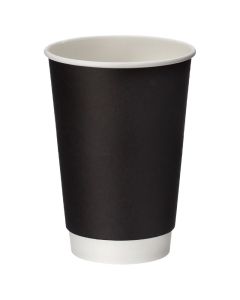 16oz Double Wall Smooth Hot Cup Black (Case/500)