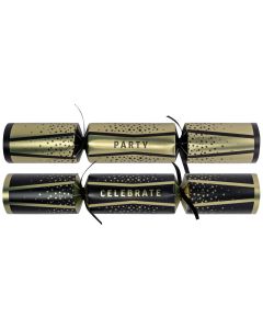 12" Gold & Black Celebration Crackers (Case/50)