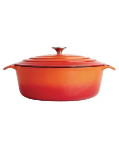 OVAL CASSEROLE DISH ORANGE 5LITRE