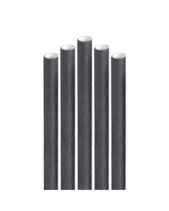 Black Paper Straws 200mm x 8mm (Pack/200)