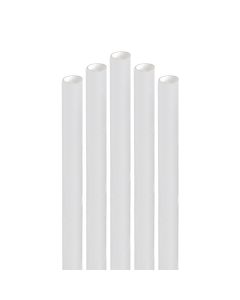 White Paper Straws 200mm x 8mm (Pack/200)