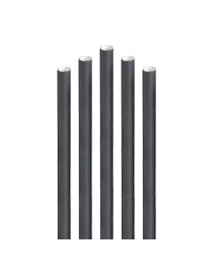 Black Paper Straws 200mm x 6mm (Pack/250)