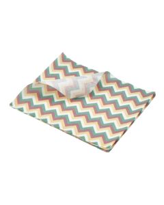 Greaseproof Paper Multicoloured Chevron Print 25x20cm (Pack/1,000)