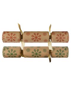 9" Kraft Snowflake Crackers (Case/100)