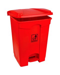 45L Red Polypropylene Pedal Bin