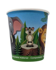 8oz Jungle Friends Cold Cup PLASTIC FREE (Case/1,000)
