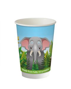12oz Jungle Friends Hot Cup PLASTIC FREE (Case/500)