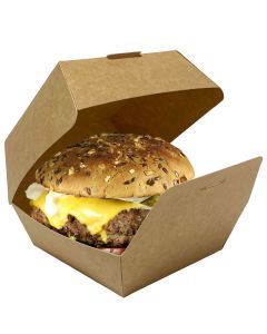 KRAFT STANDARD CLAMSHELL BURGER BOX  CASE X 250   CBB1
