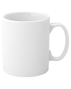 Pure White Economy Straight-Sided Mug 12oz (Case/12)