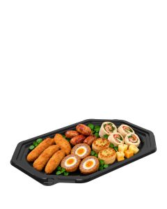 Medium Black Octagonal Platter 36 x 24cm (Case/100)