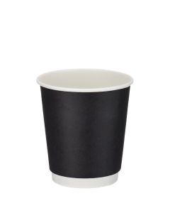 8oz Double Wall Smooth Hot Cup Black (Case/500)