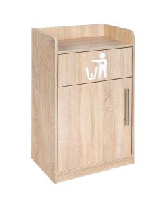 Litter Bin & Tray Stand Oak Finish
