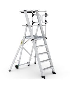 CLIMB IT LARGE PLATFORM FOLD STEPS W/ SAFETY GATE - 5 TREAD