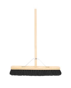 24" BLACK COCO BROOM COMPLETE WITH STAY & STALE