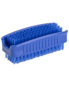 PLASTIC NAIL BRUSH WHITE PLASTIC/BLUE BRISTLES