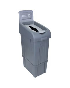 Procycle Recycling Bin, Lid & Back Panel 80L (Grey/Metal)