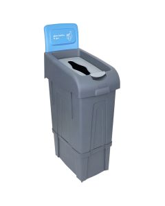 Procycle Recycling Bin, Lid & Back Panel 80L (Light Blue/Glass)