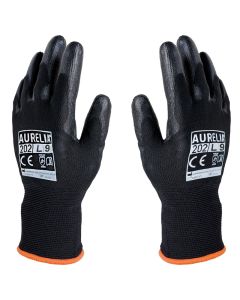 Black Polyester Light Duty Glove Size 9 (Pack/12)