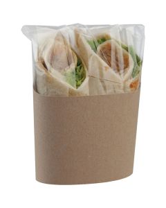 Kraft Clasp Clip Double Tortilla Wrap Pack (Case/500)