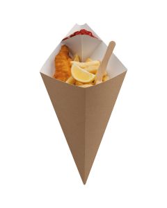 Large Kraft Cone with Dip Corner (Case/500)