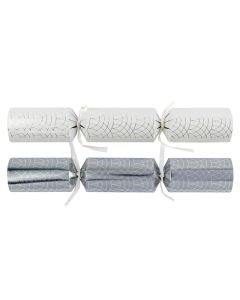 11" Silver & White Geo Crackers (Case/50)