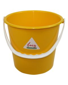 10L BUCKET PLASTIC - YELLOW SYR LUCY BRAND LINED