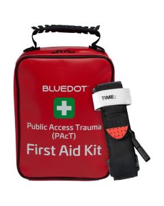 Public Access Trauma (PAcT) First Aid Kit in Red Bag