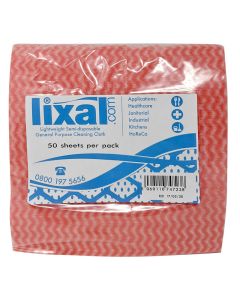 LIXAL COTTONETTE WIPE RED 43X35CM 700 WIPES PER BOX