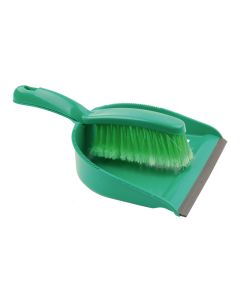 GREEN DUSTPAN & BRUSH