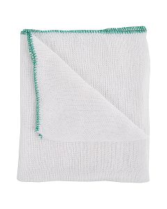 DISH CLOTH GREEN EDGE 12x18" 10 PER PACK